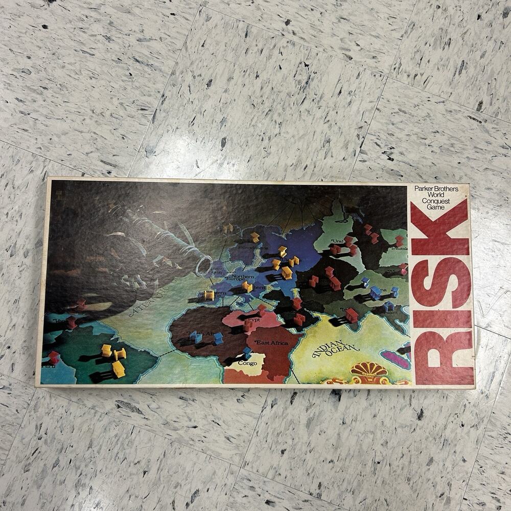 Vintage 1970 RISK Board Game Parker Brothers No. 044 - Complete Toy - USA Made